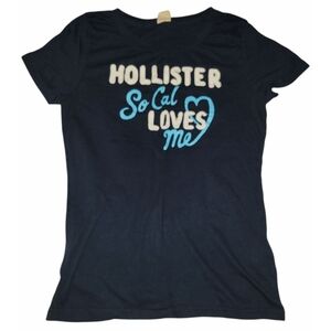 Navy Hollister Graphic Tee